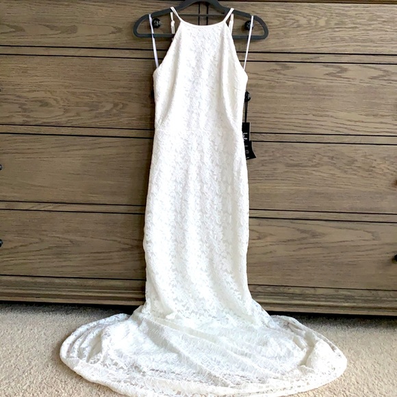 👰🏻‍♀️ NWT Lulus Ephemeral Allure Ivory Lace Maxi Dress - Picture 4 of 11